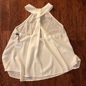 BNWT Cute & sexy white tank top milk and honey 🍯